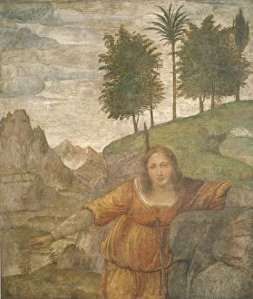 Procris Prints: Procris Pierced by Cephalus Javelin, c. 1520 / 1522. Creator: Bernardino Luini