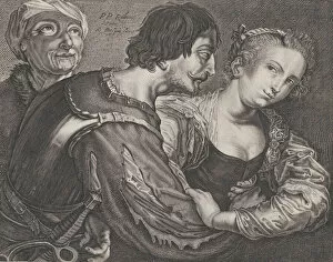 Sex Worker Gallery: The procuress: an old woman, a soldier, and a woman, ca. 1635-68