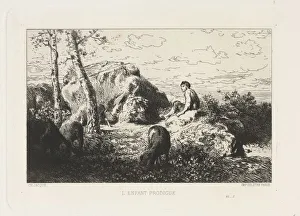 Charlesemile Jacque French Prints: The Prodigal Child. Creator: Charles-Emile Jacque (French, 1813-1894)