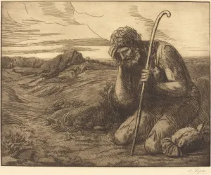Ragged Gallery: The Prodigal Son, 6th plate (L enfant prodigue). Creator: Alphonse Legros