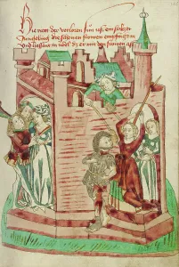 Ragged Prints: The Prodigal Son at the Brothel, 1469. Creator: Unknown