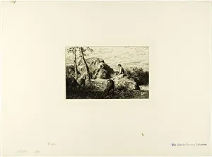 Etchingetching On Ivory Laid Paper Prints: The Prodigal Son, c. 1868. Creator: Charles Emile Jacque