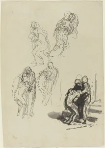 Hugging Prints: The Prodigal Son. Creator: Honore Daumier