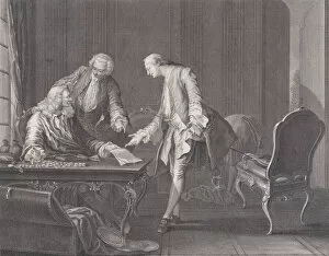 Sebastien Collection: The Prodigal Son Demanding his Inheritance, ca. 1751. Creator: Rene Gaillard