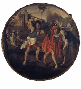 Mannerism Prints: The prodigal son is expelled from the brothel, c1520. Creator: Jan de Beer