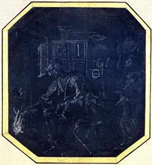 The Prodigal Son before the Fire, early 16th century. Artist: Master of Antwerp The Prodigal Son before the Fire, early 16th century. Artist: Master of Antwerp