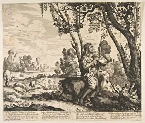 Bosse Abraham Collection: The Prodigal Son Guarding Pigs, ca. 1636. Creator: Unknown