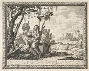 Swineherd Prints: The Prodigal Son Guarding Pigs (L Enfant prodigue garde les cochons), ca. 1636
