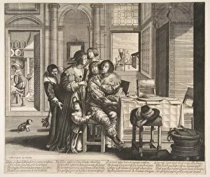Bosse Abraham Collection: The Prodigal Son in a House of Ill Repute, ca. 1636. Creator: Unknown