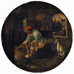 Mannerism Prints: The Prodigal Son in Misery, 1520. Creator: Jan de Beer