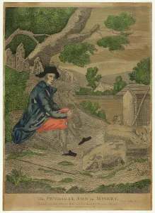 Pigs Prints: The Prodigal Son in Misery, n.d. Creator: Amos Doolittle