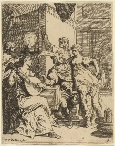 Theodorus Van Tulden Prints: The Prodigal Wasting His Substance in the Tavern. Creator: Theodoor van Thulden