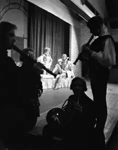 Production of Shakespeares Twelfth Night, Worksop College, Derbyshire, 1960. Artist