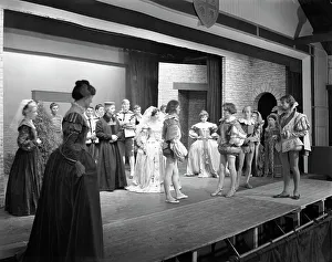 Production of Shakespeares Twelfth Night, Worksop College, Derbyshire, 1960. Artist