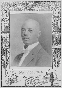 Booker T Prints: Prof. N. W. Harllee [recto], 1902. Creator: Unknown