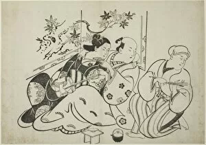 Shamisen Gallery: A Professional Buffoon, from an untitled series of 12 prints, c. 1710