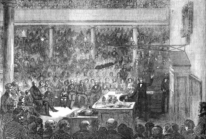 Apparatus Prints: Professor Faraday lecturing at the Royal Institution
