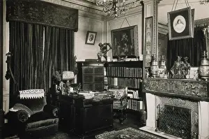 Accommodation Prints: Professor and Mrs Dejerine's study in their flat Boulevard Saint Germain