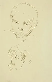 Profile of a Boy and Self-Portrait [recto], 1884-1888. Creator: Paul Gauguin