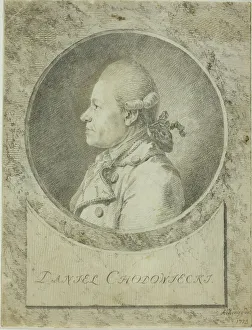 Adrian Zingg Prints: Profile of Daniel Chodowiecki, 1773. Creator: Adrian Zingg