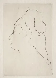 Profile of Eva Gonzales turned to the left, c. 1869. Creator: Edouard Manet (French, 1832-1883)