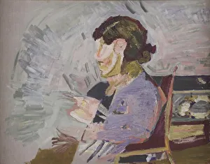 Larsen Stevns Niels Prints: Profile of a Figure, 1941. Creator: Niels Larsen Stevns