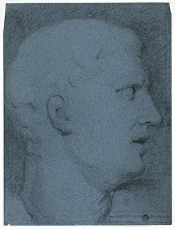 George Henry Harlow Prints: Profile of Head after a Cast (recto and verso), n.d. Creator: George Henry Harlow