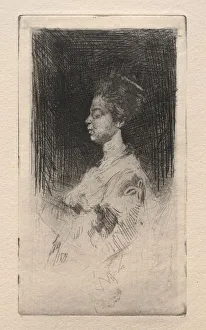 Robert Frederick Blum American Prints: Profile Head of a Japanese Girl, 1879