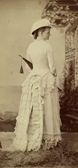 Back Prints: Profile Portrait of a Woman, 1870s. Creator: Baker & Record