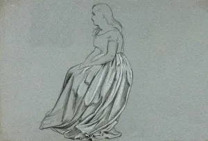Marks Henry Stacey Prints: Profile of a Seated Woman, n. d. Creator: Henry Stacy Marks