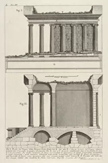 Cross Section Gallery: Profile of the Temple of Fortuna Virilis (Profilo del Tempio della Fortuna Virile)