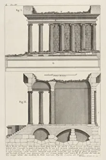 Cross Section Prints: Profile of the Temple of Fortuna Virilis (Profilo del Tempio della Fortuna Virile)