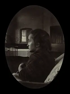 Check Prints: Side profile of a young woman with a misshapen head