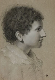 Chalk Collection: Profile of Youth with Curly Hair, n.d. Creator: Elizabeth Murray