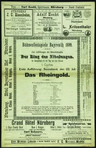 Bayreuth Prints: Program of the Bayreuth Festival, 1899, 1899