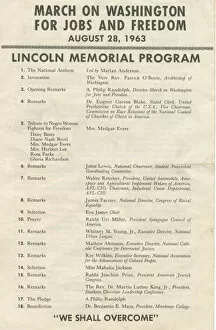 Demonstration Collection: Program from the March on Washington, August 28, 1963. Creator: Unknown