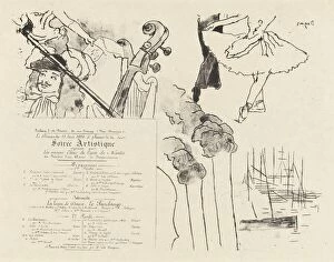 Degas Gallery: Program for the Soiree Artistique (Programme de la Soirée des anciens élè