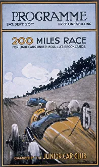 Brooklands Prints: Programme for the 200 miles race, Brooklands, 1925