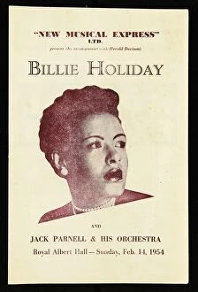 Royal Albert Hall Gallery: Programme for Billie Holiday and Jack Parnell & His Orchestra, Royal Albert Hall