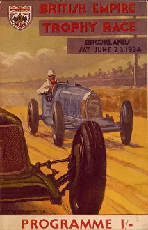Brooklands Prints: Programme for the British Empire Trophy Race, Brooklands, 1934