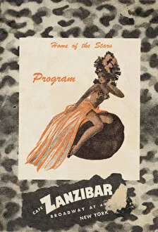 Images Dated 17th August 2021: Programme for Cafe Zanzibar, ca. 1945. Creator: Unknown