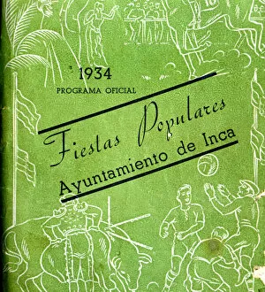 Images Dated 16th May 2013: Programme of the Festivities of Inca (Majorca) in 1934