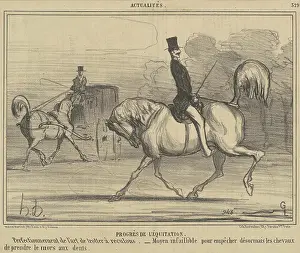 Position Prints: Progres de l'equitation, 1856