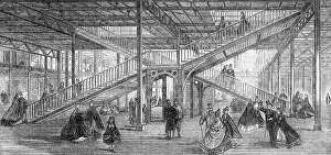 Progress of the International Exhibition Building: the stairs, 1862. Creator: Unknown