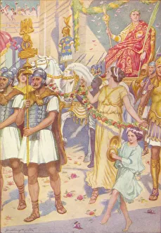 Publius Cornelius Prints: His progress was as that of a king, c1912 (1912). Artist: Ernest Dudley Heath
