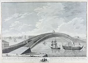 Neva Collection: The Project of the Bridge across Neva River by Ivan Kulibin