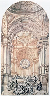 Images Dated 26th September 2006: Project design for the Gospel City, c1716-1756. Artist: Giuseppe Galli Bibiena