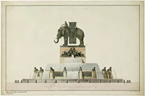 Project of the Elephant Fountain at the Place de la Bastille, ca 1809-1819