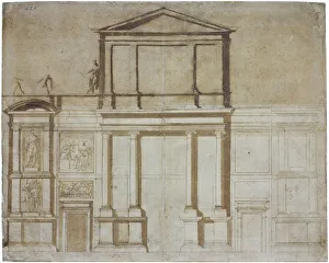 Michelangelo 1475 1564 Prints: Project for the Facade of San Lorenzo in Florence