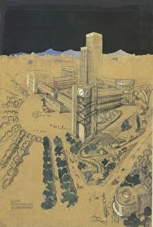 Constructivism Gallery: Project for a government building in Samarkand, 1929
